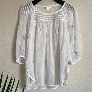NWOT Sheer blouse